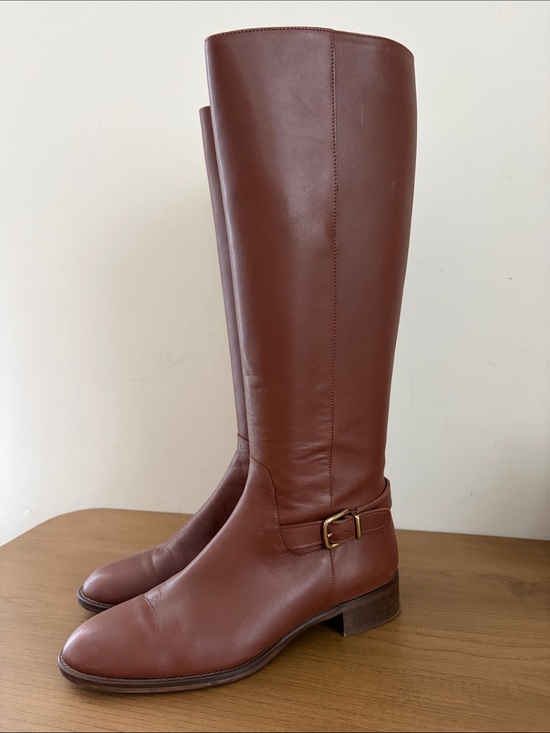 J. Crew Shoes - J. Crew Buckle Leather Boots Kindling Brown